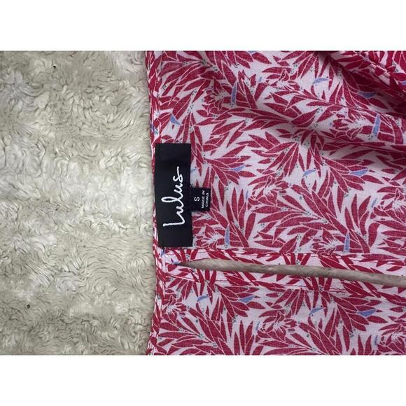 Lulus Dondi red/blue/white tomato girl tie-front short sleeve romper Size Small - Picture 6 of 10